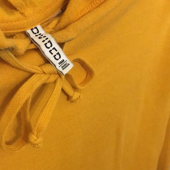 Vibrant Yellow H&M cropped hoodie - Picture 3 of 4